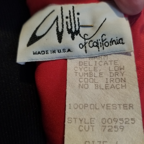 Vintage Bright Red 80s Dress - Picture 7 of 9